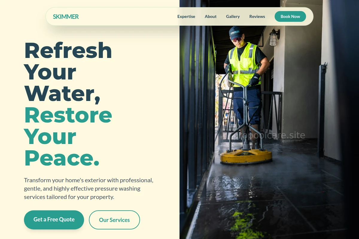 Skimmer Pressure Washing